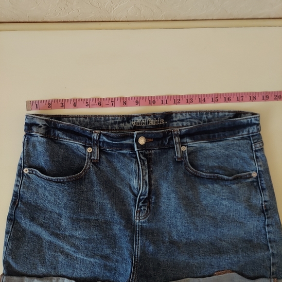 3/$15 Wild Fable acid wash high waist denim jean shorts cuffed 16 / 33 - Picture 7 of 9